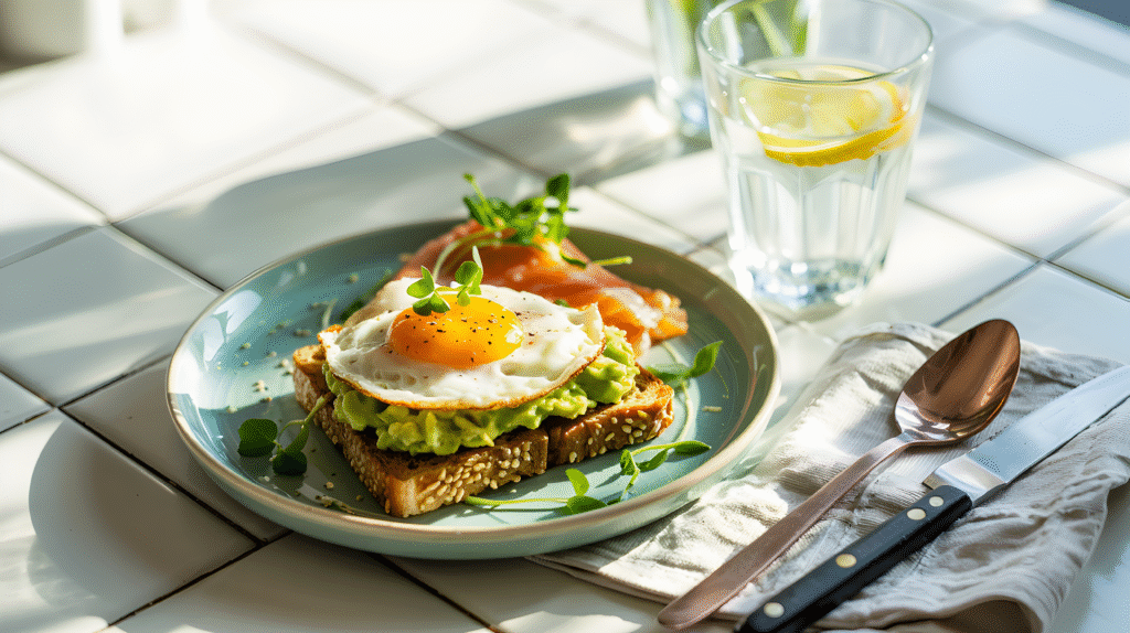 Avocado toast with poached egg and chili flakes – easy breakfast ideas for busy mornings