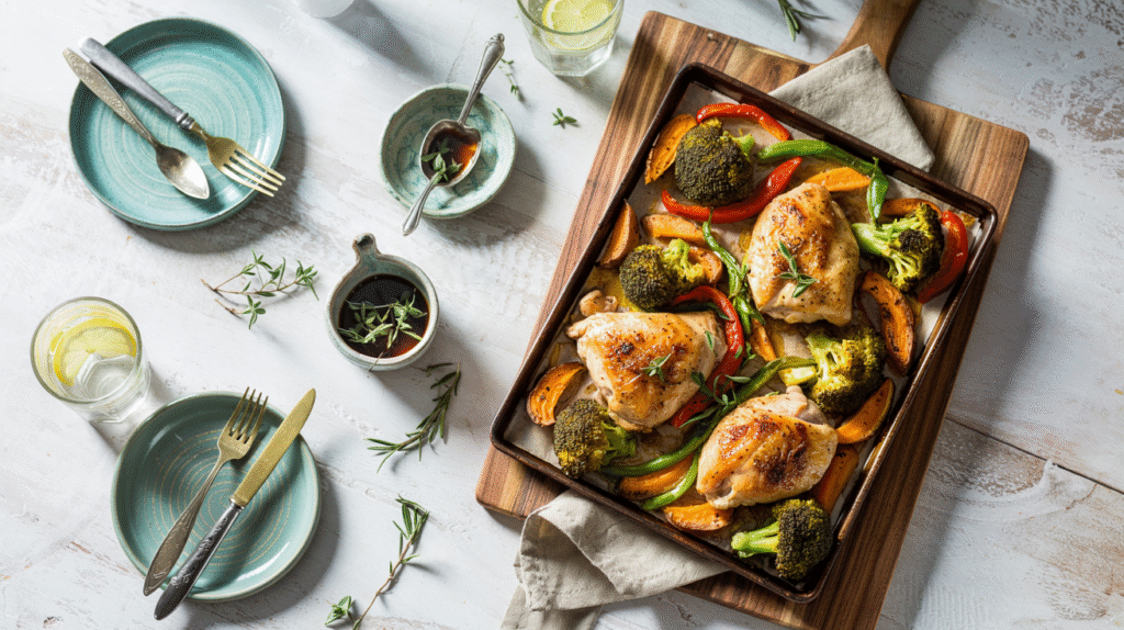 sheet pan chicken and vegetables dinner easy healthy and dinner ideas