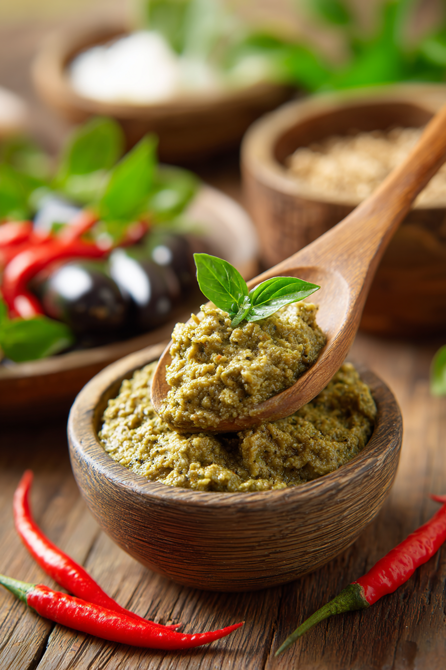 Quick Thai Green Curry Paste from Scratch