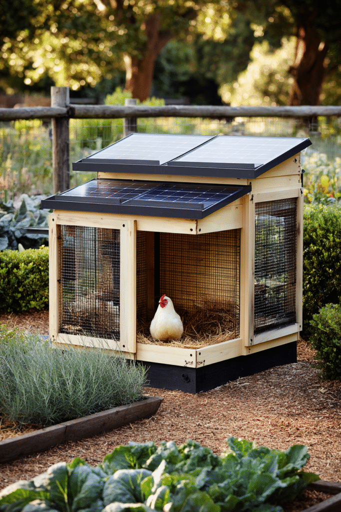 Secure chicken coop with wire mesh and locked door – chicken coop predator proof

